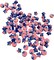 100 Pcs Polymer Clay Beads Mixed Heishi Spacer Beads (American Flag)